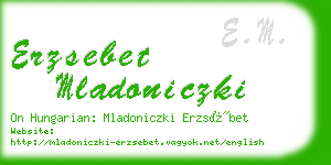 erzsebet mladoniczki business card